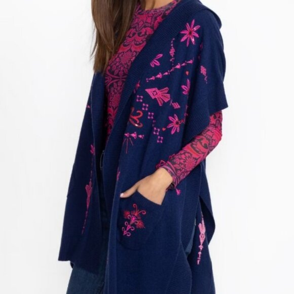 NWT Johnny Was Biya JW Workshop The Classic Cape Embroidered Hooded O/S One Size - Picture 2 of 10